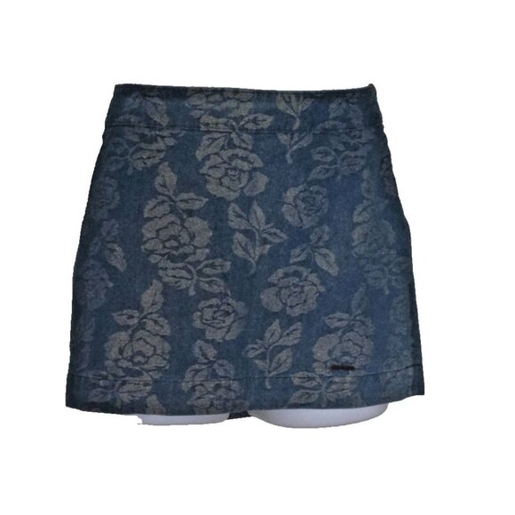 Abercrombie & Fitch Y2K Style Mini Skirt with liner shimmery Floral size 6 - Picture 1 of 5